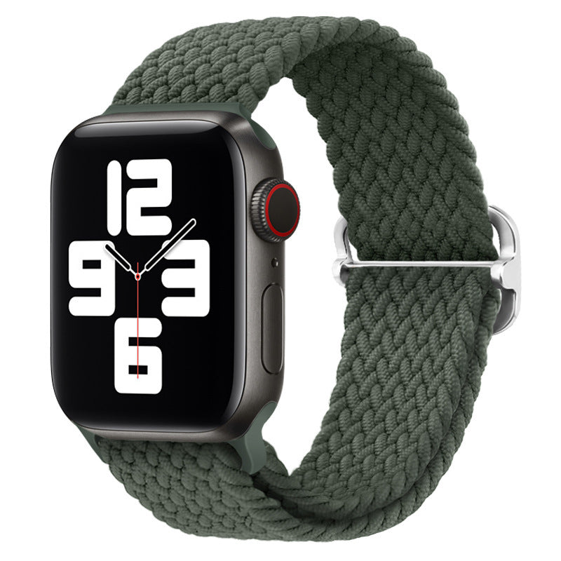 Double Loop Nylon Loop Woven Rainbow Watch Strap