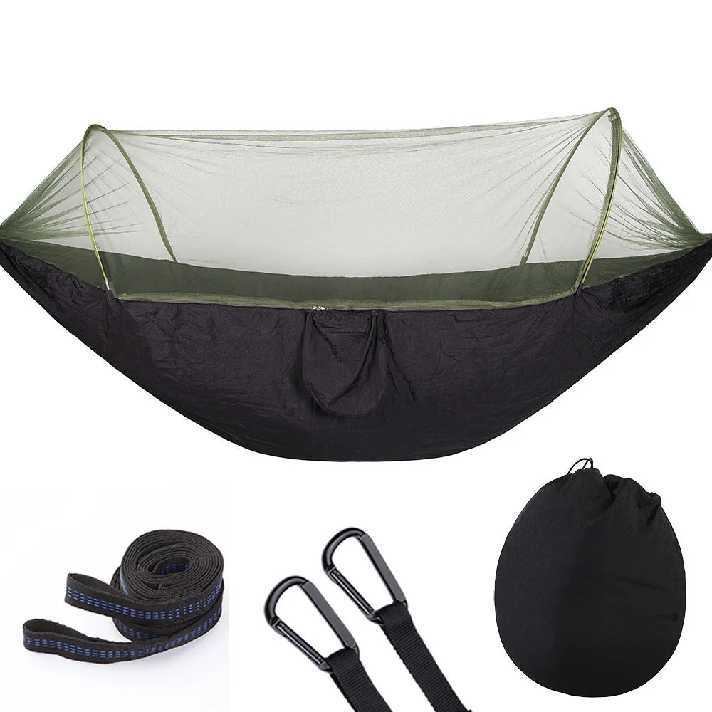 Full-automatic Quick-open Hammock With Mosquito net.