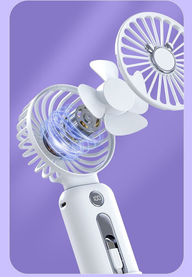 2-in-1 Handheld Fan Fast Charging Power