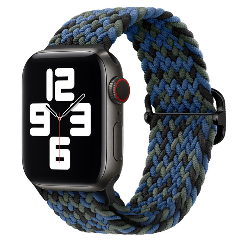 Double Loop Nylon Loop Woven Rainbow Watch Strap