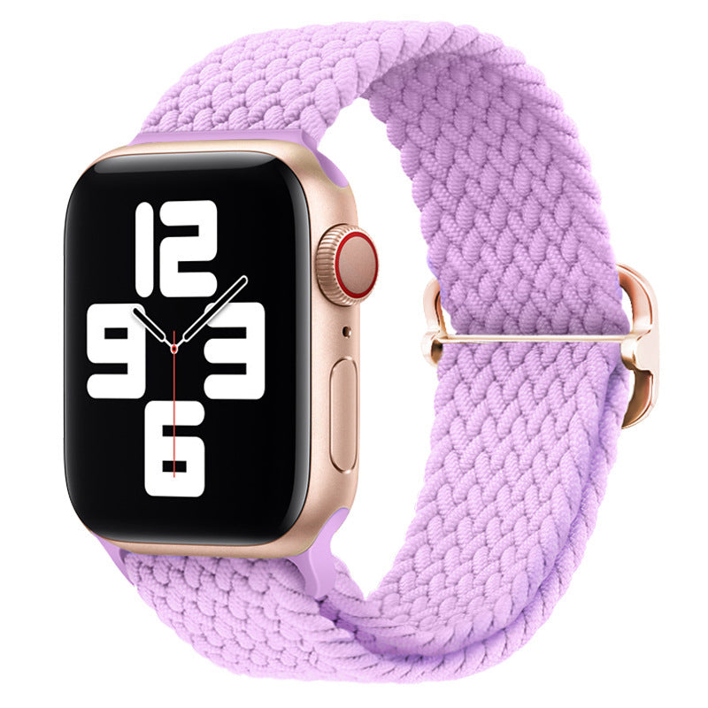 Double Loop Nylon Loop Woven Rainbow Watch Strap