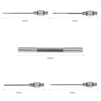 European style Fishing Gear Metal Crochet Hook 5 Pieces