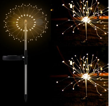 New Ground Plug Solar Fireworks Light LED