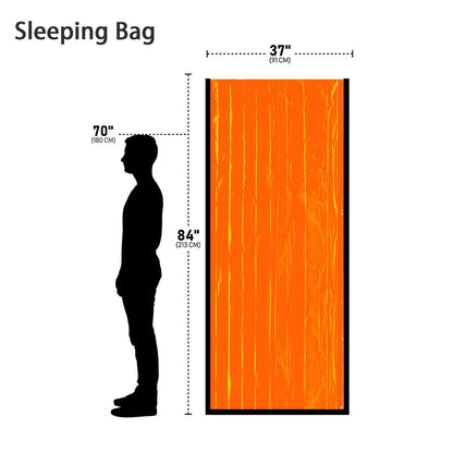 Portable Lightweight Emergency Sleeping Bag, Blanket, Tent