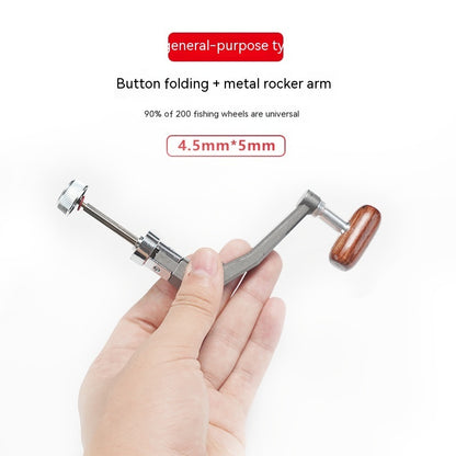 Metal Fishing Wheel Foldable Handle Rocker Arm